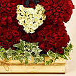 Fresh Rose Teddy with Heart