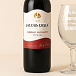 Engraved Wine Glass and Wine for Grandma