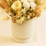 Soothing Mixed Preserved Flowers Designer Vase