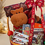Festive Cocoa & Chocolate Christmas Gift Basket