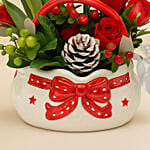 Flowers in Ceramic Basket