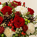 Xmas Red Floral Vase