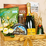 Basket of Celebration with Wine