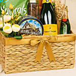Basket of Celebration with Wine