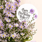 Birthday Aster Flowers in a box