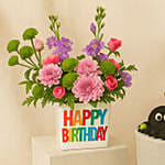 Birthday Flower with Oreo Cake