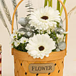 Floral Basket with Jar Cake