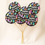 Halloween Round Foil Balloon Bunch of 6