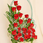 24 Red Roses Vase