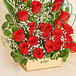 24 Red Roses Vase
