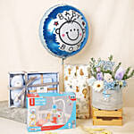 Its a Baby Boy Flowers Arrangment giftset