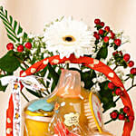 Lucky Baby Feed Essential Yellow Basket with Flowers