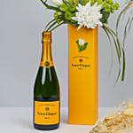 Luxury Flower Arrangement with Veuve Clicquot Champagne