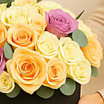 Mix Roses in Black Box Arrangement