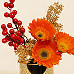 Prosperity Bloom CNY Floral Arrangement in Golden  Box