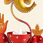 Handcrafted Ganesha Idol Red N Yellow