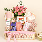Never Give Up Pink Hamper