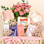Never Give Up Pink Hamper