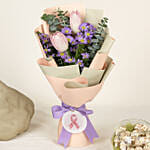 Pink Ribbon Strength Tulips Bouquet