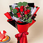 Red Roses N Chocolate Cake Surprise Combo