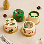 Mini Christmas Chocolate Mousse Cake Set - 4 pcs