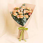 Carnation and Cappucino Rose Bouquet