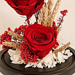 Dual Red Forever Roses in Dome