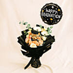 Graduation Bouquet with Teddy & Balloon Surprise
