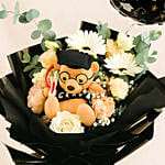 Graduation Bouquet with Teddy & Balloon Surprise