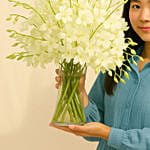 40 White Orchid Arrangement