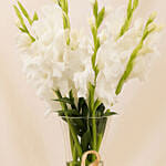 Blissful White Gladiolus Arrangement
