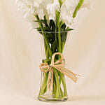Blissful White Gladiolus Arrangement