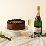 Walnut Chocolate Cake 6 inches with Moet