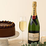 Walnut Chocolate Cake 6 inches with Moet