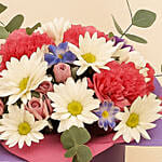 Anniversary Flowers Cake & Wine