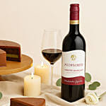 Dubai Chocolate Cake & Wine Combo