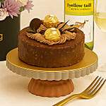 Flowers Box with Wine & Cake