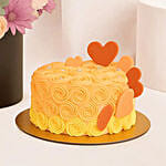 Elegant Floral Chocolate Cake and Flowers Bundle