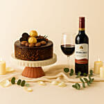Ferrero Rocher Chocolate Cake and Wine