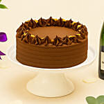 Tulips Cake and Moet Wine Gift Set