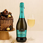 Anniversary Celebration - Flowers Cake & Prosecco