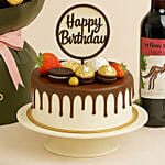 Birthday Celebration - Roses Rochers Cake n Wine