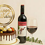 Birthday Celebration - Roses Rochers Cake and Wine