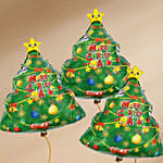 Christmas Tree Foil Balloon Set of 3