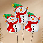 Snowman Foil Balloon Set of 3 Pcs