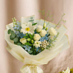 Dubai Chocolate Cake and Floral Expression Bouquet