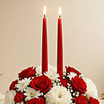 Candle and Flower Centrepeice Arrangement