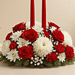 Candle and Flower Centrepeice Arrangement