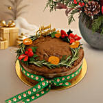 Elegant Christmas Candle Floral Bowl - Moet Mini and Plum Cake Set