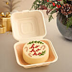 Elegant Christmas Candle Floral Bowl - Moet Mini n Bento Xmas Cake